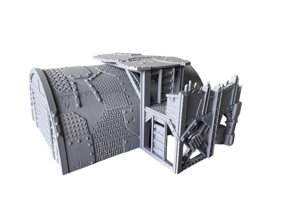 Duży hangar orków, druk 3D do gier bitewnych