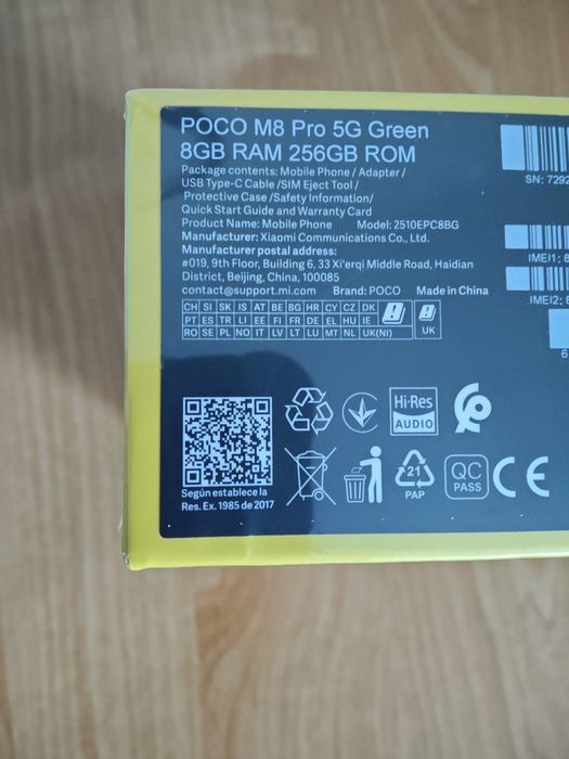 POCO m8 pro 8/256 +зарядний 100w