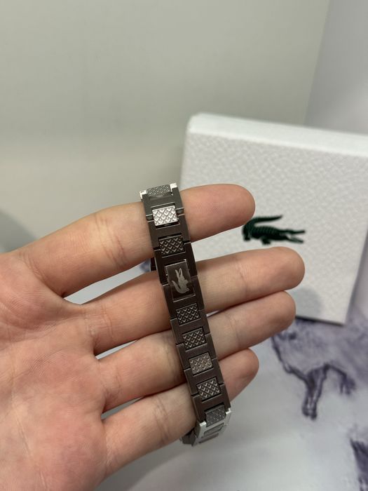 Браслет Lacoste/Браслет Лакост/ Браслет Чоловічий/Браслет срібний