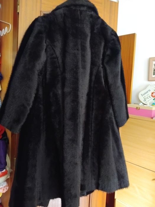 Casaco  Vintage de pele preto