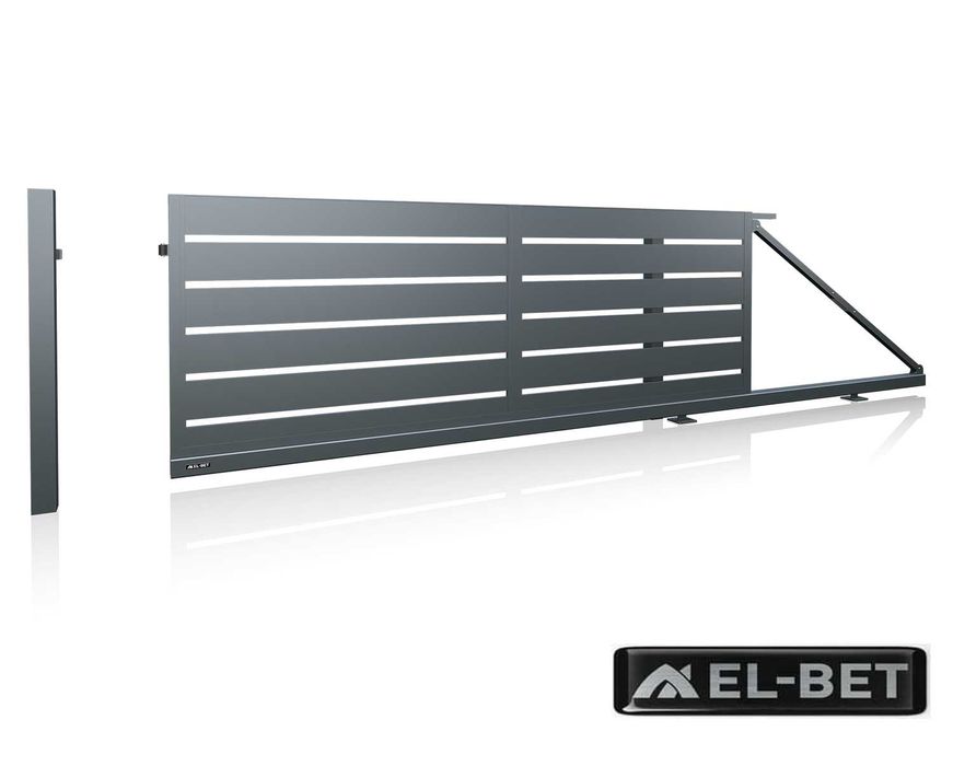 Ogrodzenie aluminiowe poziome nowoczesne HORIZONTAL 200x20 aluminium