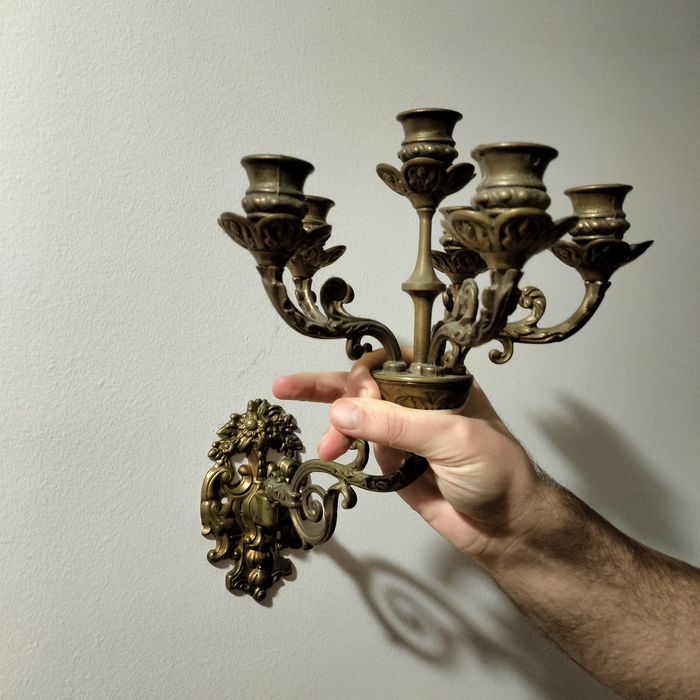 Dwa świeczniki Ludwik XVI ścienne