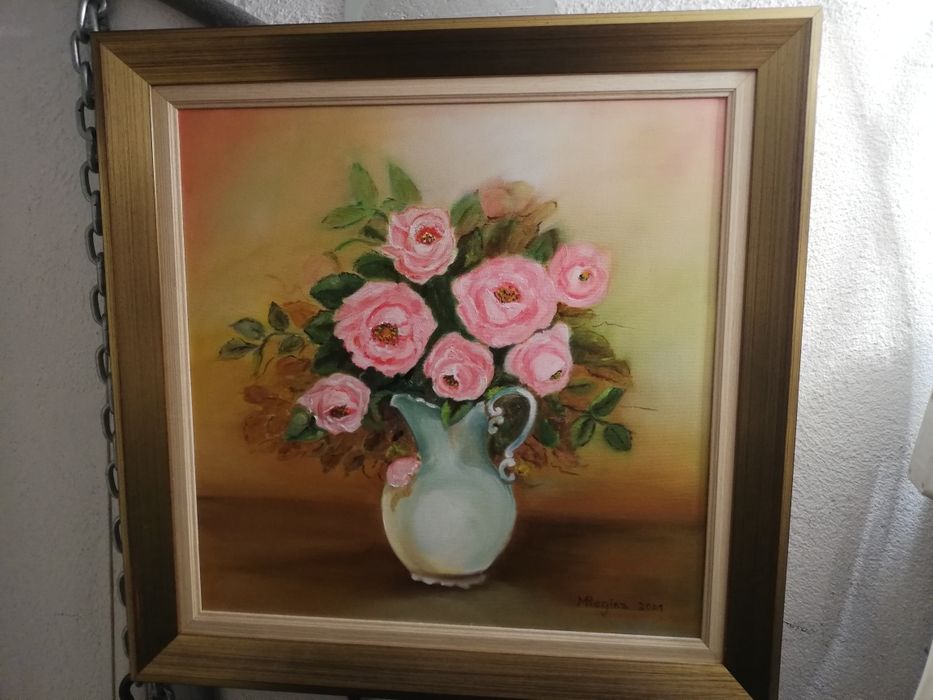 Quadro pintura tela / flores