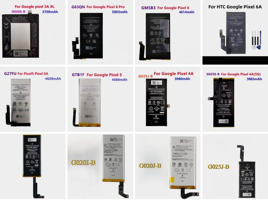 Новый! Аккумулятор Google pixel 3 3xl 3a xl 4 4xl 4A 5G 5 5A Батарея