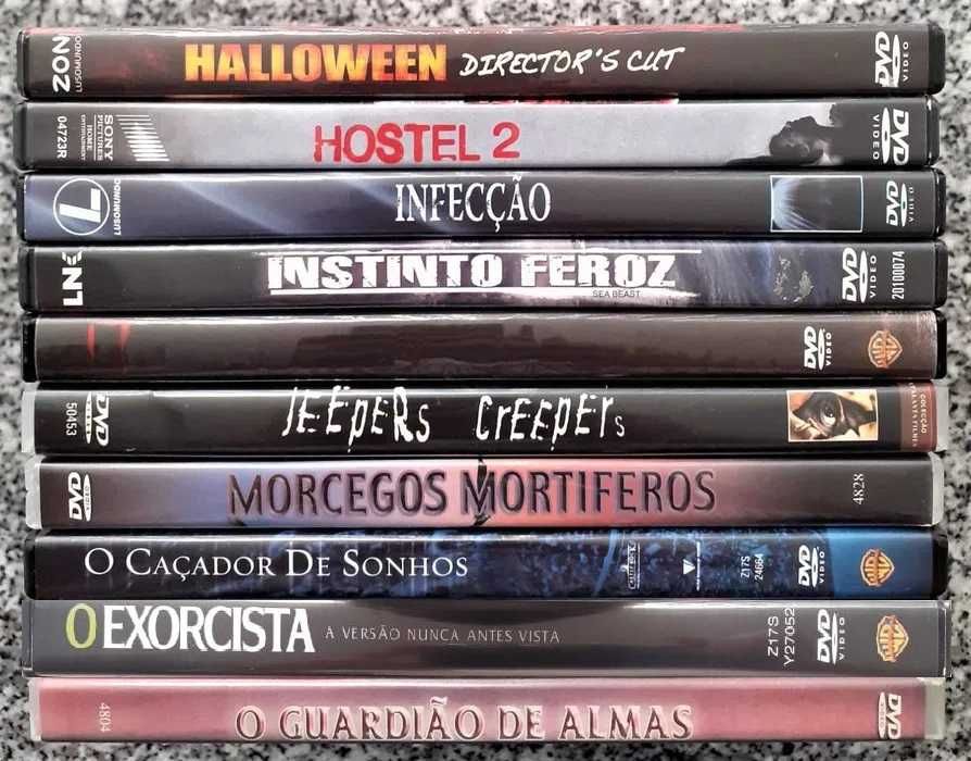 60 DVDs - Terror - Muito Bom Estado