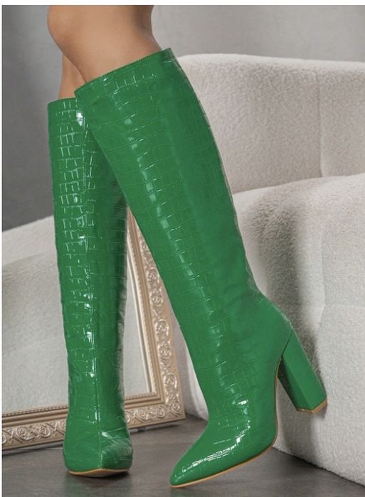 Kozaki wiosenne na słupku 37 skóra węża