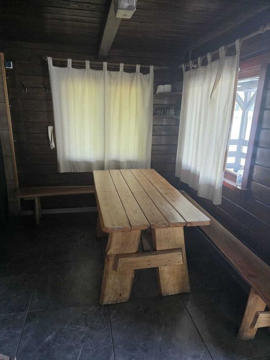 Przytulny drewniany domek + SAUNA nad jeziorem