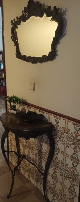 Conjunto credência com espelho vintage