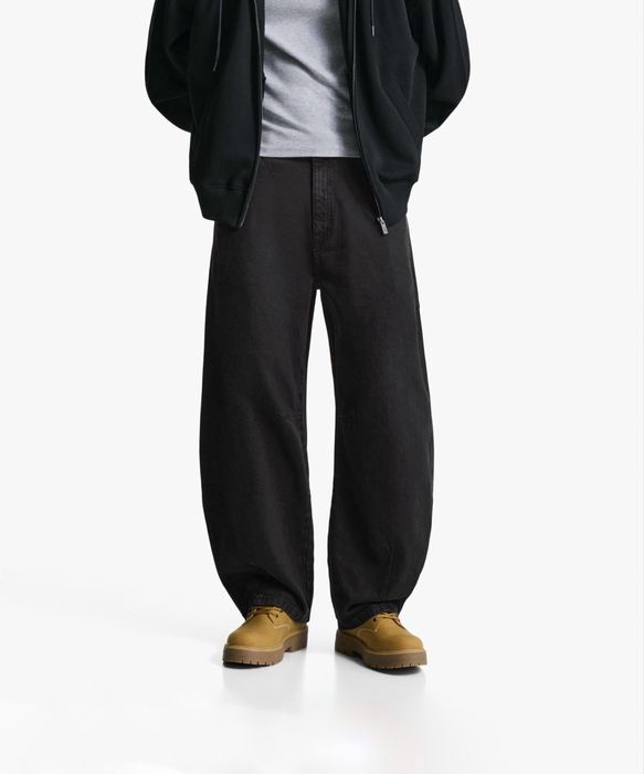 Широкі Джинси BERSHKA Barrel для Чоловіків Нові Широкие Мужские Джинсы