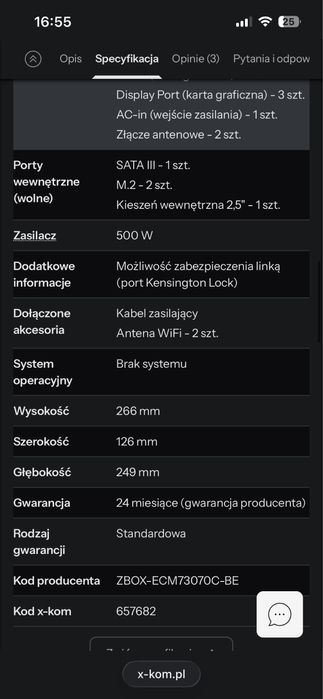 Komputer zotac magnus one rtx 3070 i7