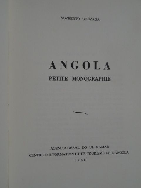 Angola - Petite Monographie de Norberto Gonzaga