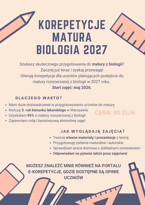 Korepetycje z biologii rozszerzonej