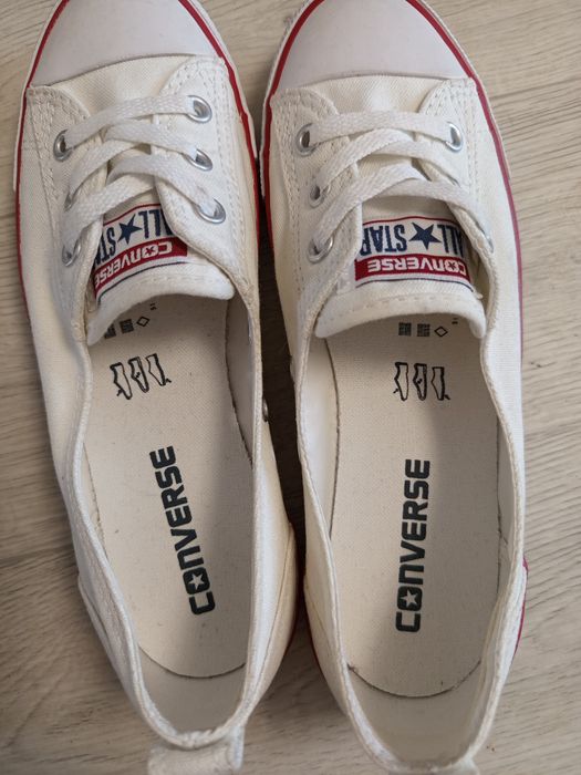 Жіночі текстильні кеди Converse All Star Ballet Lace (Оригінал) — Білі