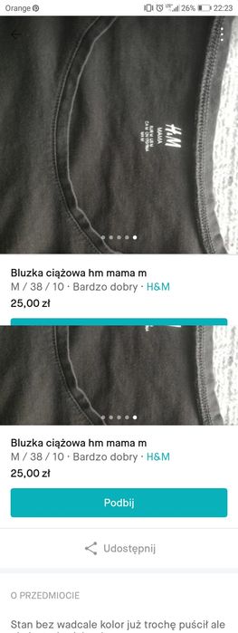 Bluzka ciążowa hm mama m