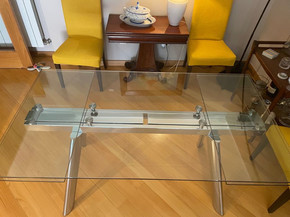 Mesa de Vidro extensível  El corte inglês