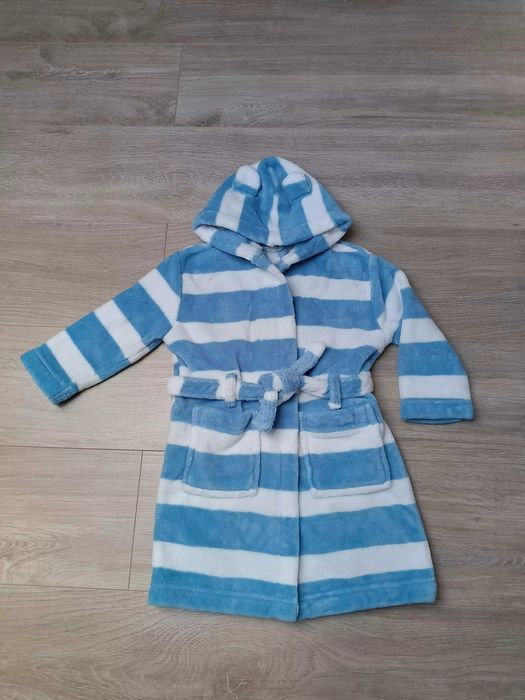 Szlafrok porannik kaptur kieszenie pasek paski 'John Lewis' 98