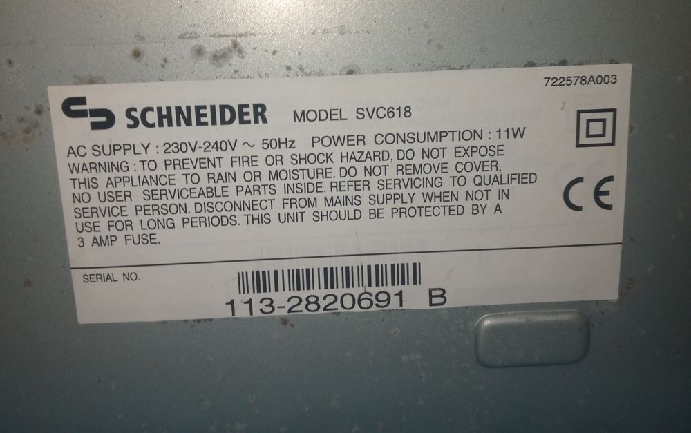 Відеомагнітофон  Schneider SVC618 (Hi-FI  Stereo.)