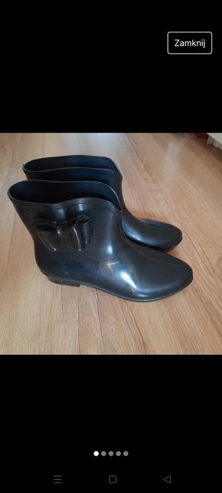 Kalosze damskie czarne gumiaki r 39 25cm