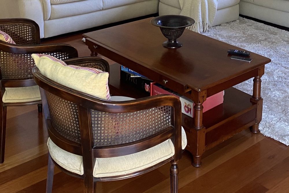 Mesa de apoio madeira maciça extensivel