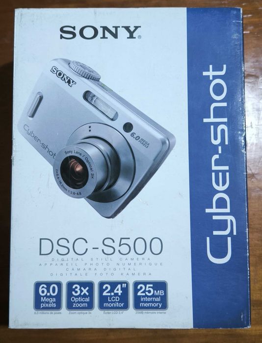 Sony Cyber-shot DSC-S500 + Caixa Original | Para Peças ou Reparação