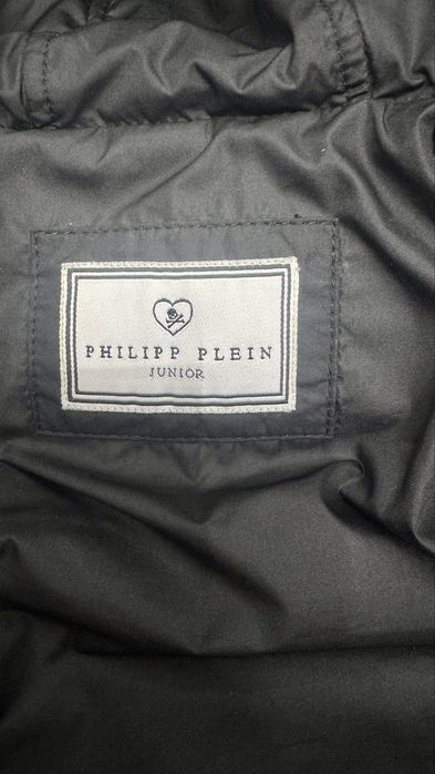 Куртка Philipp Plein Junior оригінал 10 років, чорна