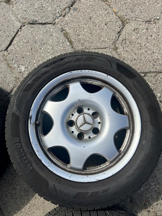 FELGI ALU + opony ZIMOWE 6mm!! MERCEDES W211 W220 W203 16” komplet!