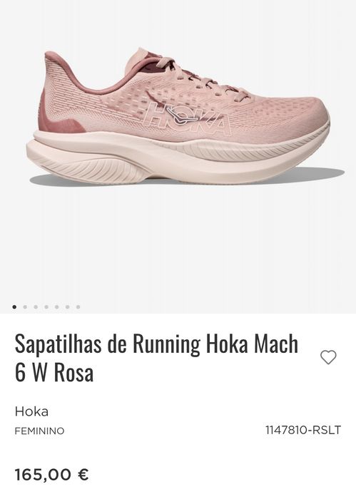 Sapatilhas Running Hoka Mach 6 N.38 Novas