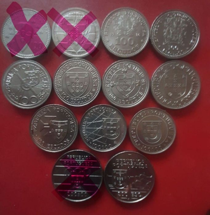 Lote moedas comemorativas