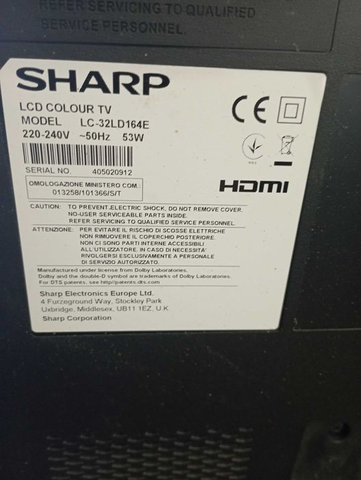 Telewizor Sharp model LC -32ld164e