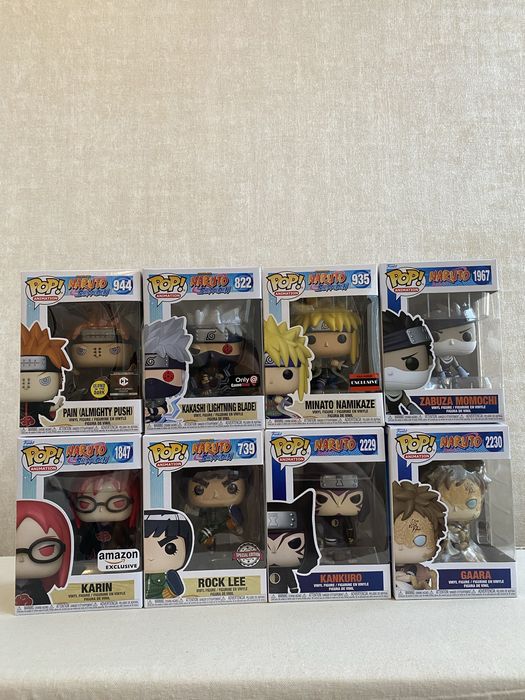 Funko pop naruto Pain akatsuki Kakashi Minato Gaara Kankuro Rock lee Zabuza anime/ Фанко поп наруто аніме какаші пейн мінато забуза гаара рок лі