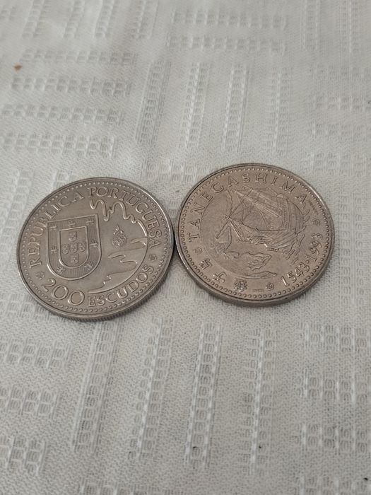 Moedas antigas Portuguesas descobrimentos -Ilha de Tanegashima