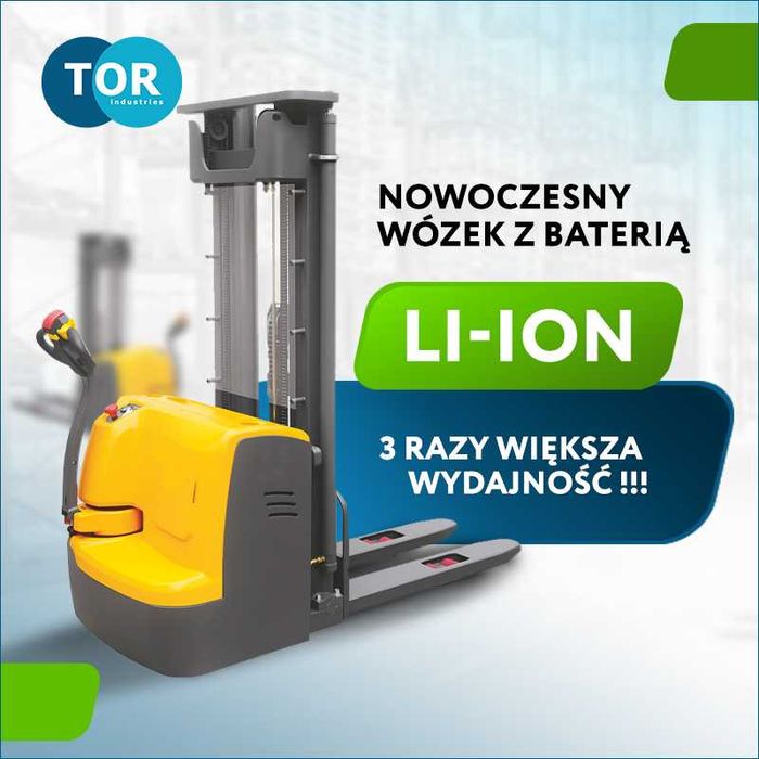 Wózek elektryczny podnośnikowy CDDR15-III 1,5Tx5,6M Li-on bateria