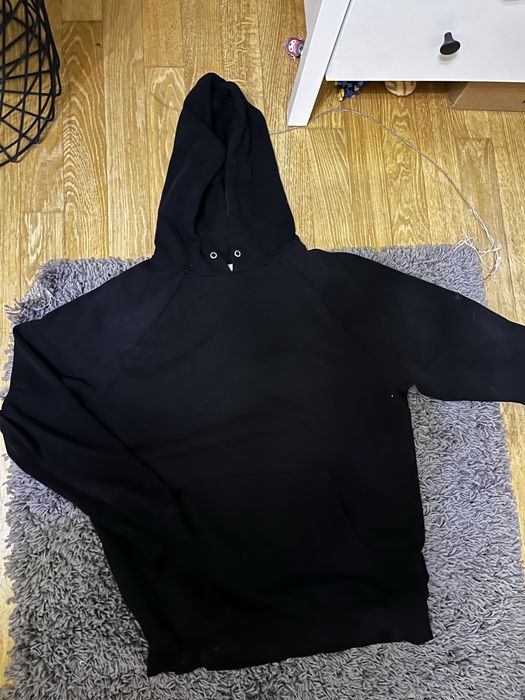 Oversize czarna bluza z kapturem boxy rozmiar XS
