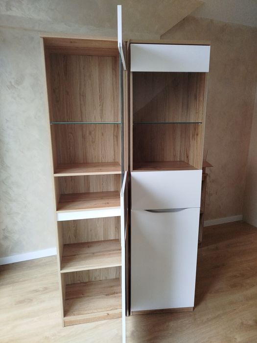 Witryny 2szt. Black Red White model Nuis szer 50cm