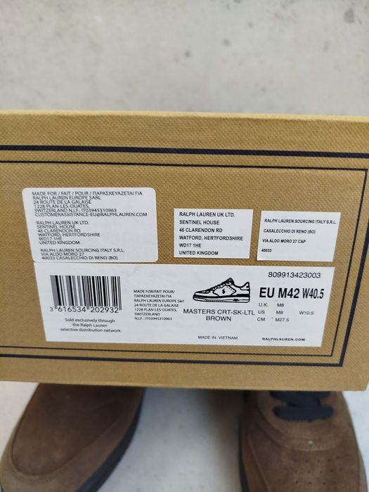 Buty Polo Ralph Lauren Masters Crt -Sk -Ltl Brown