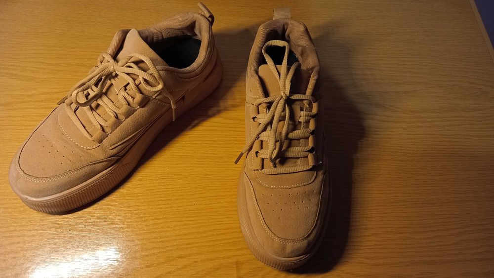 Кросівки унісекс бежеві кемел кава на широкій підошві розмір 42/43