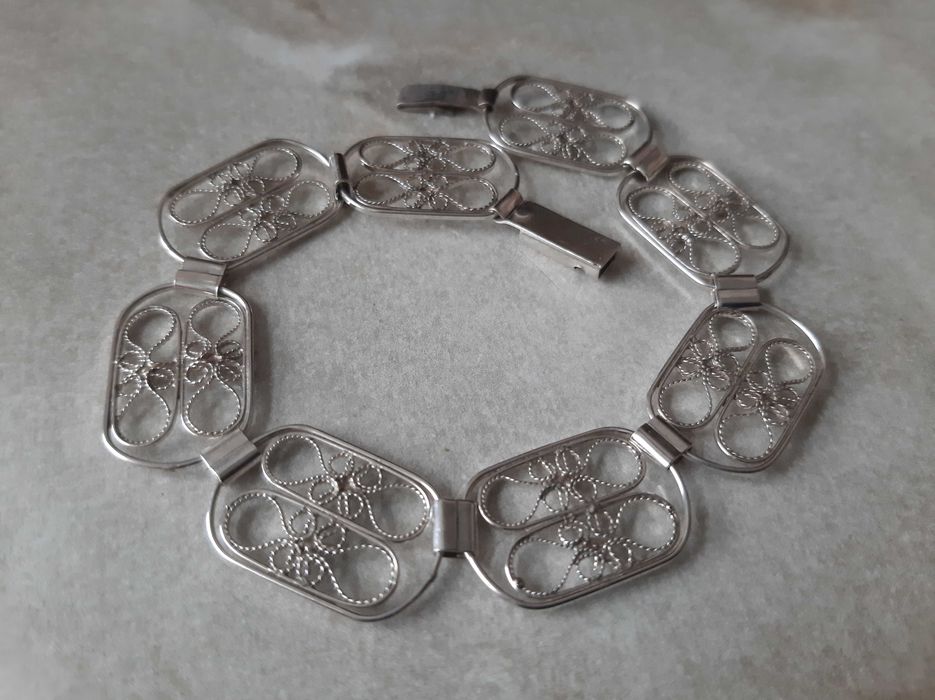 Stara bransoleta filigran. Srebro pr.3
