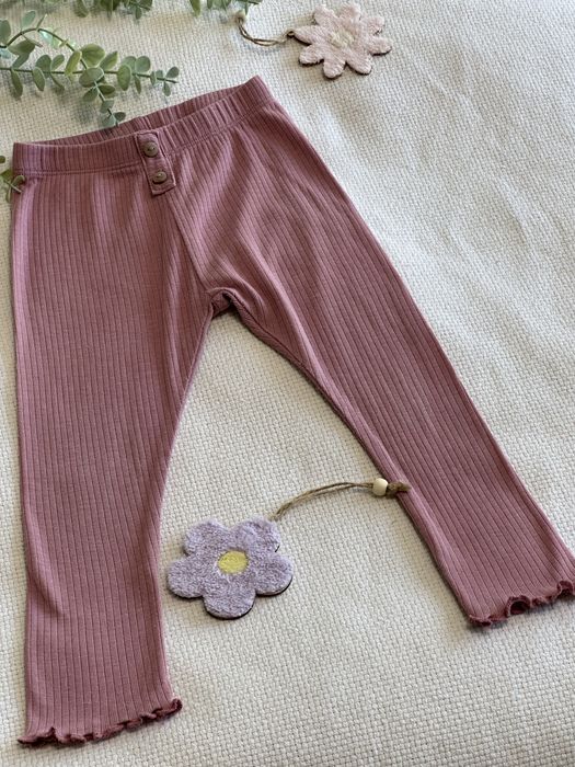 Prazkowane legginsy dla dziewczynki Zara idealny stan