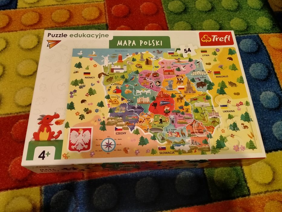 Puzzle Mapa Polski 4+