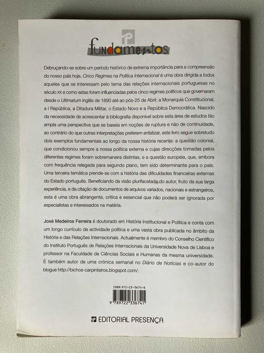Cinco Regimes na Política Internacional, de José Medeiros Ferreira