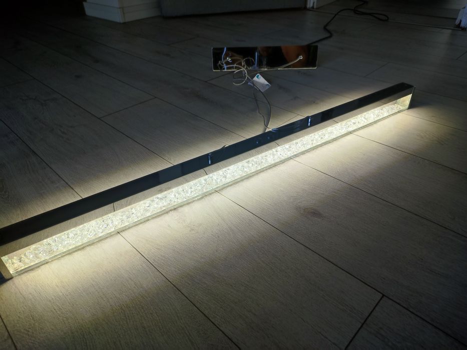 Lampa listwa LED kryształki nad stół srebrna sufitowa cardito 1 eglo