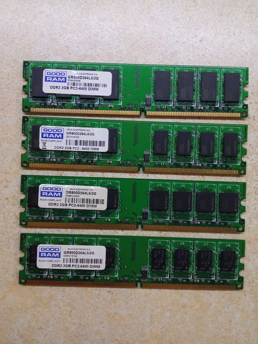 Оперативна пам'ять для ПК Goodram DDR2 8Gb (4x2Gb)