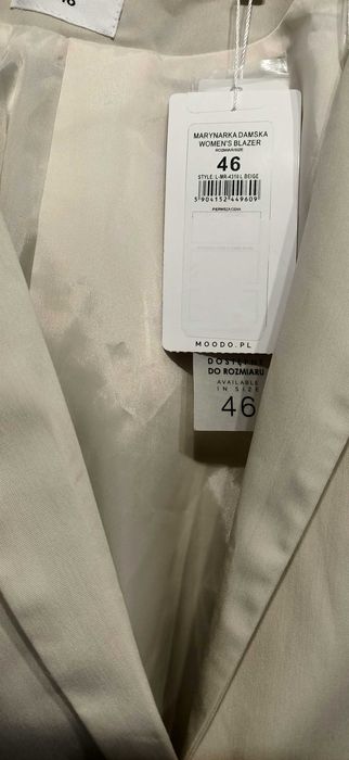 Żakiet damski beż rozm. 46