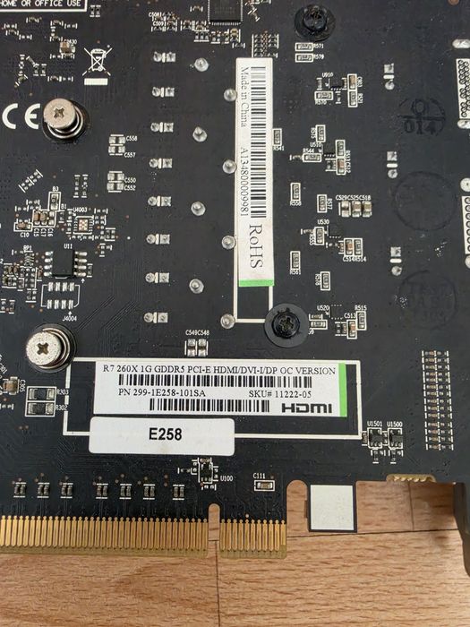 Sapphire Radeon R7 260X 1gb 128BIT GDDR5 dvi hdmi displayport Відеокарта Стан гарний