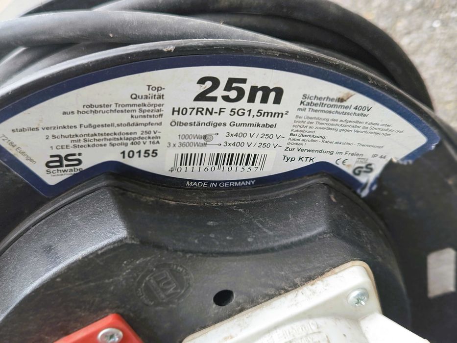 Kabel siłowy 25m AS - Schwabe H07RN-F 5G 1,5