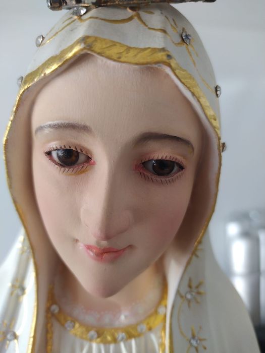 Nossa senhora de Fátima em madeira