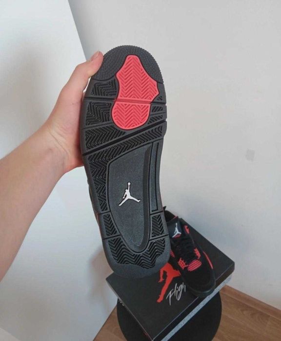 jordany 4 czarno czerwone nowe obuwie za kostke jordan retro 36-41