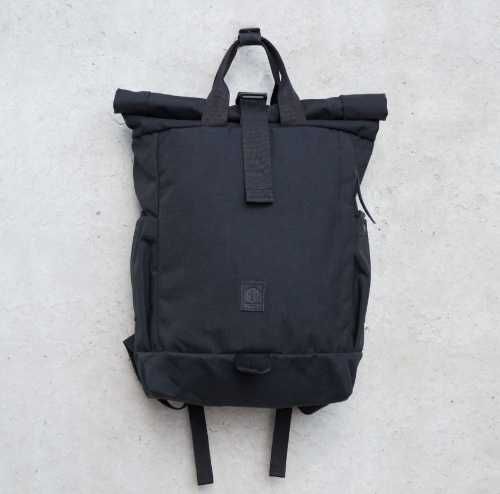 Міський рюкзак чорний Roll Top Black Kandelabr кордура
