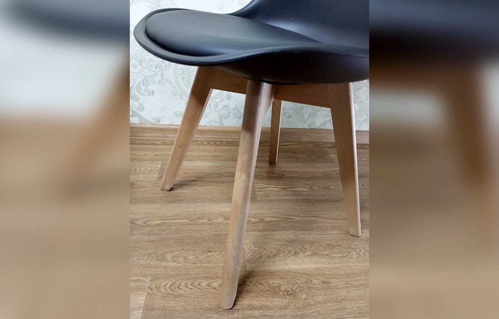 Кресло черное кухонное / Міцне крісло для кухні, стільці обідні