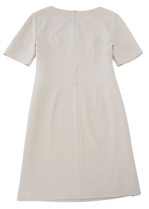 HUGO BOSS sukienka ecru ołówkowa elegancka dzianina midi 42